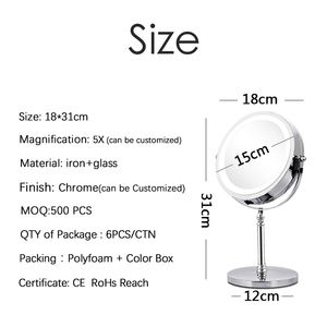 <span class=keywords><strong>Miroir</strong></span> de maquillage à LED avec grossissement 10x, rond, sur pied, personnalisé, pour table de maquillage, <span class=keywords><strong>miroir</strong></span> de vanité, <span class=keywords><strong>miroir</strong></span> de maquillage à LED - Product Image 6