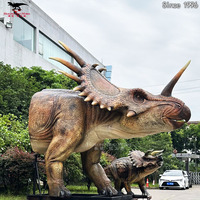 Modèle de dinosaure grandeur nature pour parc d'aventure, modèle animatronique de Styracosaurus, dinosaure robotisé à vendre