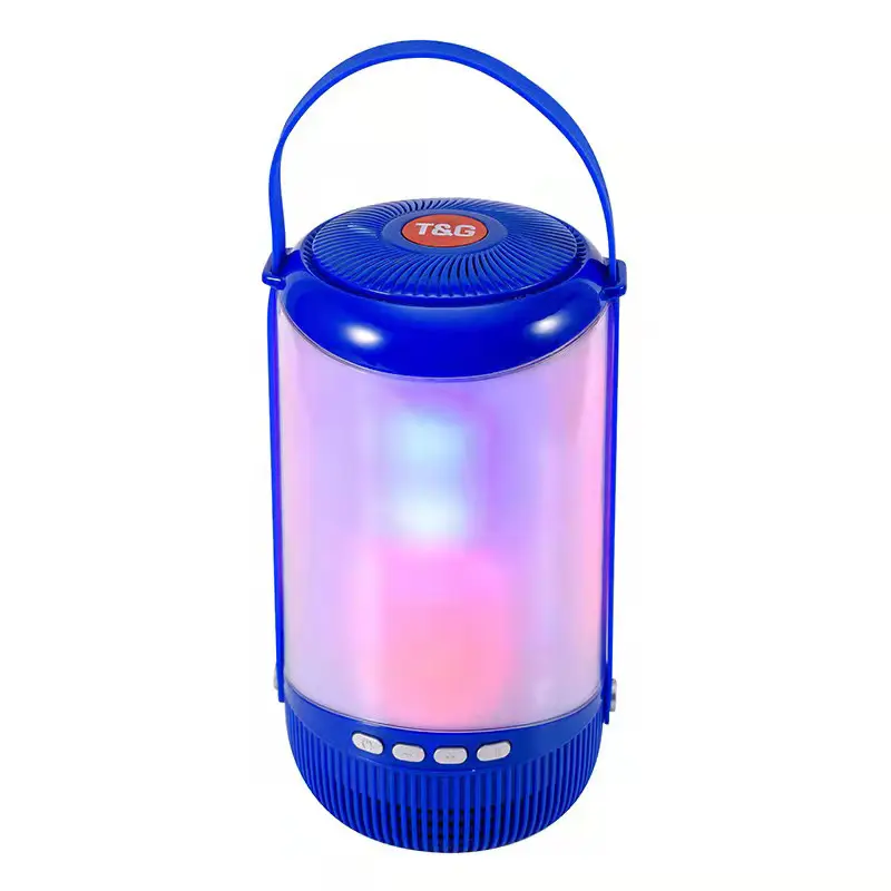 Nouveauté TG606 Mini haut-parleur multipoint portable sans fil pour le camping de nuit avec lumière Disco colorée Led