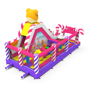 Carrera de obstáculos inflable de oso de caramelo para niños, fiesta, salto, Castillo de rebote, tobogán combinado, casa de rebote inflable al aire libre, parque infantil - Product Image 6