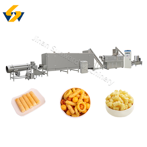 Máquina extrusora de línea de maquinaria para hacer bocadillos de hojaldre pequeño, fabricante de chips de maíz inflado para alimentos - Product Image 1