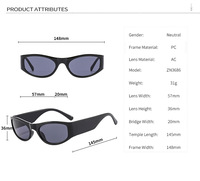 Lunettes de soleil tendance Y2K Hip Pop pour femmes, monture rectangulaire épaisse rétro chic, lunettes de soleil mignonnes pour femmes avec protection UV