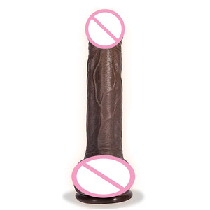 Damen Wiederaufladbarer Silikon Stoß<span class=keywords><strong>vibrator</strong></span> Teleskopierender Rotierender Realistischer Großer Dunkelbrauner <span class=keywords><strong>Dildo</strong></span> Riesiges Sexspielzeug - Product Image 4