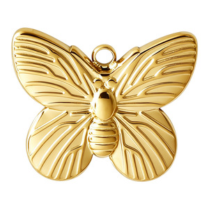 Juego de Dijes de Corazón de Acero Inoxidable Chapado en Oro, Colgante de Mariposa para Mamá, Accesorios de Joyería DIY para el Día de la Madre - Product Image 5