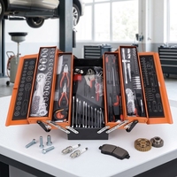 Juego de Herramientas para Reparación de Automóviles LIKO de 85 Piezas, Estuche Rígido Plegable de 3 Niveles, Llave de Trinquete Combinada, Llave de Tubo, Herramienta de Acero con Alto Contenido de Carbono