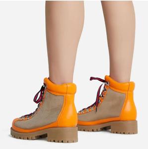 Stivaletti da <span class=keywords><strong>Donna</strong></span> con Lacci e Suola Chunky in Ecopelle, Stile Biker, <span class=keywords><strong>Sneakers</strong></span> Femminili - Product Image 6