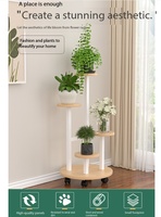 Support de pot de fleurs décoratif moderne sur pied, vente directe d'usine, étagère de rangement mobile pour salon domestique