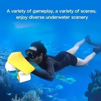 60mins Scooter de mer sous-marin 3.6mph double moteur 1.8 M/S équipement de plongée hélice sous-marine pour la plongée en apnée