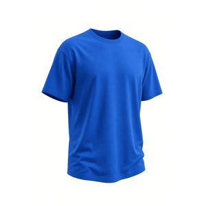 Camiseta de Hombre de Algodón Jersey de Manga Corta con Cuello Redondo, Color Sólido, Corte Regular, Informal, Transpirable, Tejido de Punto de 230g, Logotipo Frontal - Product Image 6