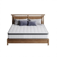 Matelas hybride en mousse à mémoire de forme avec ressorts ensachés 5 zones, fermeté moyenne, design moderne, 32 cm d'épaisseur, garantie 10 ans, pour usage hôtelier
