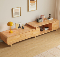 Massivholz TV-Schrank Moderner Einfacher Bodenschrank Couchtisch-Kombination Aufbewahrungsschrank