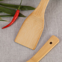 Tourneur en bois de bambou organique 30x6cm Couverts de cuisine biodégradables naturels Ustensiles à fente pour bar