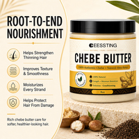 Mentega Chebe Alami Berkualitas Tinggi 8oz Masker Rambut Anti Rontok Perawatan Pertumbuhan Rambut Krim Penebal Penghalus Rambut Berkilau
