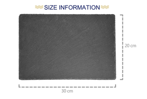 Planches à fromage plateau alimentaire, 12 pièces, différentes tailles et formes, en pierre noire naturelle, plaques bon marché - Product Image 2