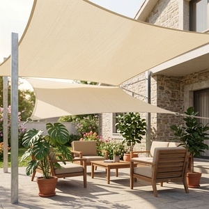 Voile d'ombrage en maille HDPE noire tissée 180 g/m² pour jardin, auvent extérieur personnalisé résistant aux UV - Product Image 6