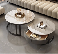 Ensembles de tables basses, table basse en dalle de roche, meubles de salon, table à thé contemporaine pliable, durable, luxe léger