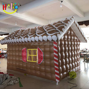 Thiết Kế Mới Inflatable Khổng Lồ Giáng Sinh Cottage Santa Claus Nhà Inflatable - Product Image 6