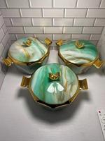 Nouveau Design Plat Chauffe-Plats de Fête Type Hotpot, Ensemble de Récipients Isothermes Chauffe-Plats Casserole, Boîte à Repas Isotherme, Lot de 3 Pièces 2/2.5/3L