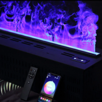 Insert de cheminée électrique à vapeur d'eau 3D avec effet de flamme réaliste, télécommande, cheminée à vapeur pour la décoration du salon à la maison
