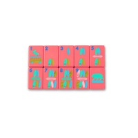 Mahjong Americano de Lujo Personalizado con Temática de California, 160 Fichas, Diseño de Estrella de Hollywood, Aguacate y Joker, Regalo de Boutique