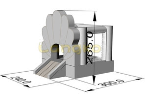 Casa de salto inflable de grado comercial de pvc, casa de rebote blanco para fiesta de boda - Product Image 4
