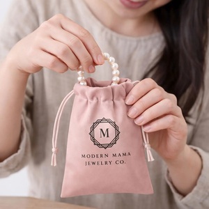 Bolsa de Joyería de Gamuza con Logotipo Estampado, Bolsa de Regalo para Joyería Hecha a Mano en Tailandia - Product Image 2