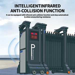 Barrières accordéon rétractables pour portails principaux, en métal et aluminium, portails électriques automatiques intelligents, portails pliants électriques rétractables - Product Image 1