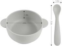 Lot de 3 bols en silicone sans BPA pour l'alimentation des bébés avec aspiration pour le micro-ondes et le lave-vaisselle pour bébés et tout-petits