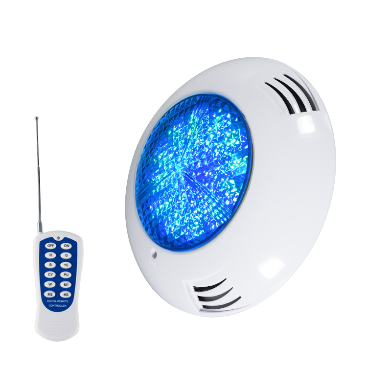 12V IP68 Waterproof ABS Plastic Warm White Wall Mounted RGB Dimmable LED Swimming Pool Lights for Landscape