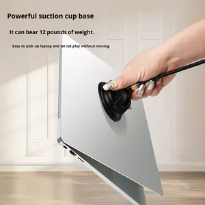 Luxuriöses Umweltfreundliches Katzenspielzeug Teaser-Stab Langer Stahldraht Feder Saugnapf Bewegung Langeweile-Linderung Haustierzubehör - Product Image 4