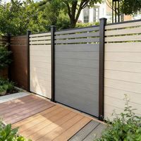 Panneaux de clôture durables en WPC, panneaux de confidentialité en composite bois-plastique, poteaux en aluminium antirouille pour clôture de jardin, ferme, sport, jardinage