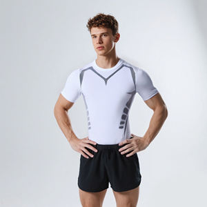 Camisetas de gimnasio para hombre, para correr, Fitness, trotar, ejercicio, secado rápido, ajuste muscular, ropa deportiva para hombre, camisetas personalizadas para hombre, camisetas activas - Product Image 4