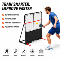 Filet de rebond réglable pour pickleball, idéal pour l'entraînement au forehand, backhand, dink et volley, installation facile, filet d'entraînement pour pickleball