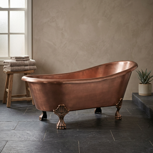 Copper Free Standing Claw Foot Oval Metal Bathtub Classic Single Slipper Bath Oil Rubbed Bronze Finish Hotel Use CH-799 Portable - Product Image 1