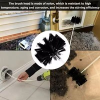 Kit de nettoyage de cheminée en acier flexible avec brosse et tige pour la dépoussiérage des fumées, outil pratique pour le nettoyage de la saleté DIY