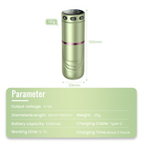 Machine à tatouer professionnelle pour maquillage permanent des sourcils, sans fil, batterie au lithium, moteur sans balais, légère (131 g), facile à transporter