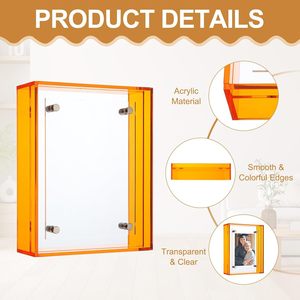 Décoration de la maison taille personnalisée couleur néon vissé Double face flottant tenture murale cadre photo en acrylique - Product Image 3