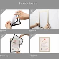 Cadre photo A3 A4 A5 en PVC magnétique auto-adhésif permanent double face, présentoir pour licence commerciale, cadre magnétique pour affiche