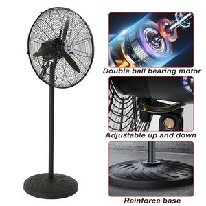 Ventilateur sur pied industriel haute vitesse pour charges lourdes, OEM, refroidissement par air, moteur en métal avec sérigraphie, construction de haute qualité - Product Image 6