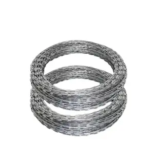 Low Price Hot Dipped Galvanized Single Coil Concertina Razor Wire Anti Climb Razor Wire