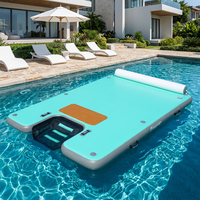 FBsport Tapis de yoga aquatique gonflable de haute qualité, plateforme de surf gonflable personnalisée, station de yoga aquatique, ponton de yoga