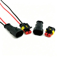 Connecteurs Électroniques Étanche Auto DJ7021-1.5-11/21 282104-1/282080-1 à 2 Broches Mâle/Femelle avec Contacts en Laiton et Boîtier en Nylon
