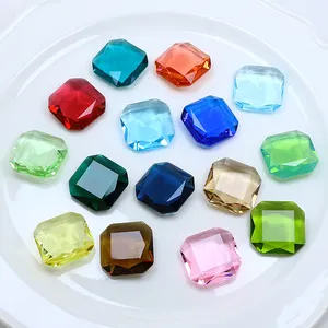 Rhinestones สี่เหลี่ยมใสจุดที่กําหนดเองกลับ k9 หินแฟนซีขายส่งหินคริสตัลหลวมสําหรับเครื่องประดับเสื้อผ้าอุปกรณ์เสริม