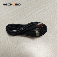 Kabel Pengisian Cepat UL2464 22AWG 4-Core USB-A ke USB-C Tipe C 3A 1m/1.5m/2m Hitam dengan Pelindung Anyaman Bahan TPE