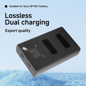 Chargeur double USB Type-C 7W avec éclairage LED pour batterie d'appareil photo NP-BX1 pour <span class=keywords><strong>Sony</strong></span> HDR-AS10 AS15 AS20 AS30 AS50 AS100V - Product Image 3