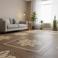 Parquet stratifié en chêne blanc de haute qualité, lisse, pour cuisine, salon, villa, espaces commerciaux, 5 ans et plus