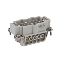 Connecteur de fil de contact en alliage d'argent, 500V, 16A, en aluminium, robuste, femelle, 10P, VGA, IP65, ensemble complet HE-010