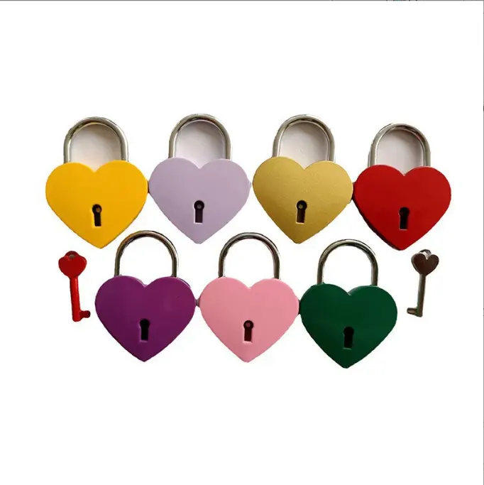 Love heart lucchetto Mini lucchetto per scatola regalo Love Heart Lock