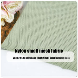Stock de tissu en maille à petits oeillets en nylon 180g tricoté à séchage rapide vêtements de sport 82% Nylon 18% Spandex Stretch - Product Image 1