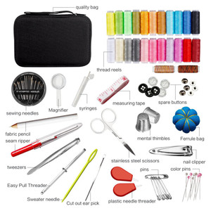 Caja de costura de viaje portátil, <span class=keywords><strong>Kit</strong></span> de costura multifunción <span class=keywords><strong>para</strong></span> el hogar, <span class=keywords><strong>con</strong></span> <span class=keywords><strong>aguja</strong></span> de bordado, 98 unidades - Product Image 2